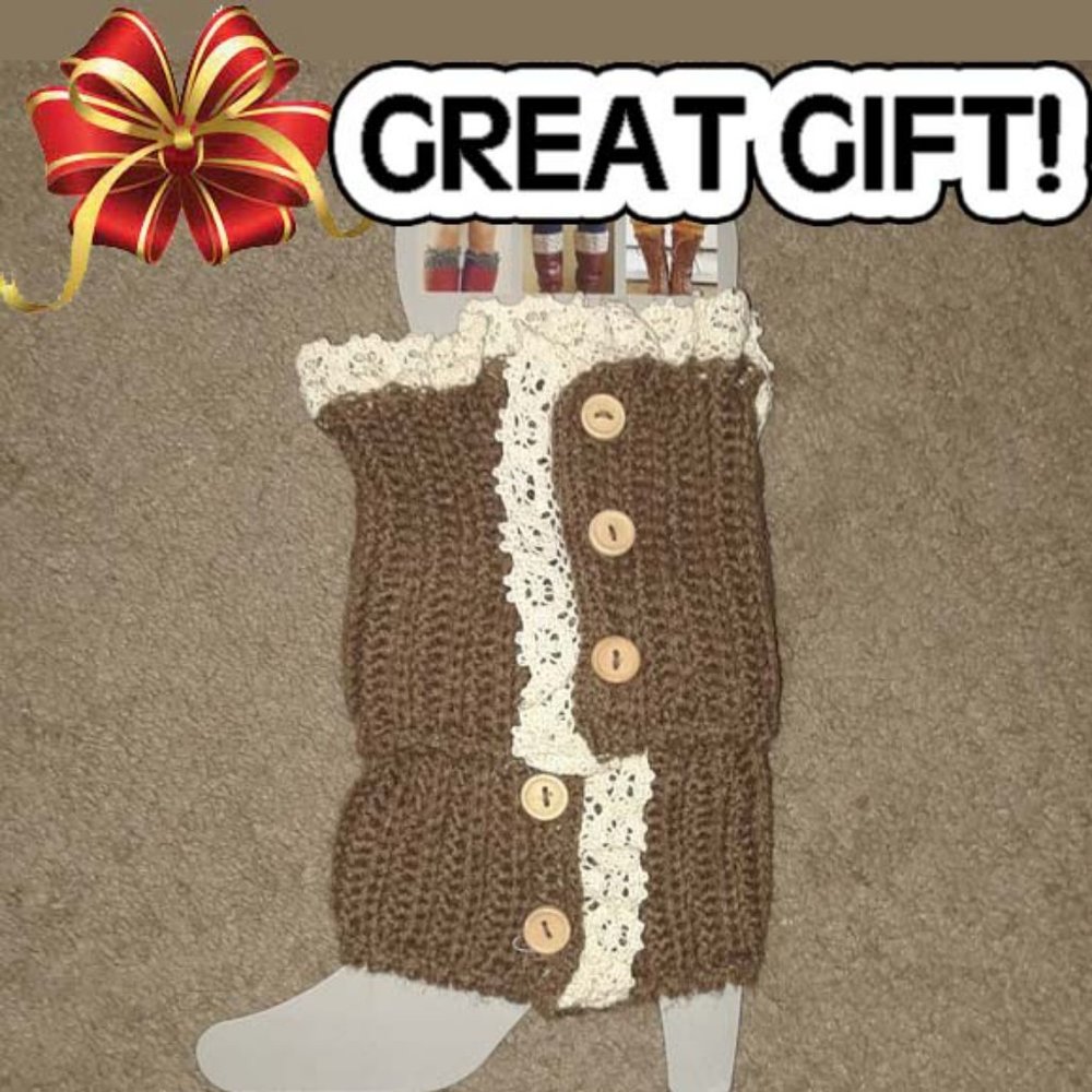New Super cute Boot Cuffs in brown